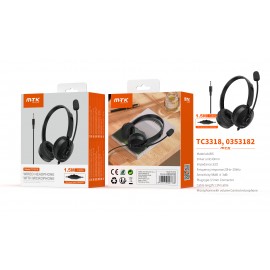 Auricular con microfono y control de volumen, Cable de Jack 3.5mm 1.5metros