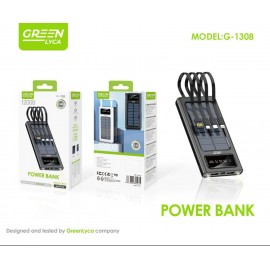 Power bank solar con cables 12000mAh