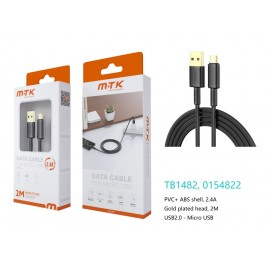 Cable de datos Luc para Micro USB , 5V/2.4A, 2M