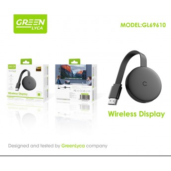 Amplificador 1080P hd, wireless display, compatible con iOs/Android 4.4 o más, ECCHIP 801