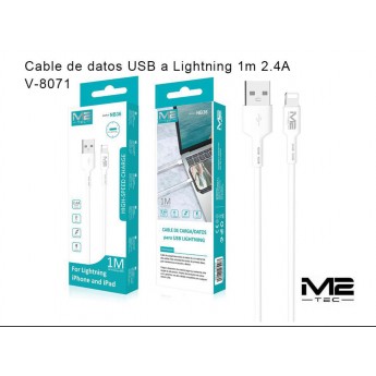 Cable de datos USB a Lightning 2.4A, 1, 24uni/caja