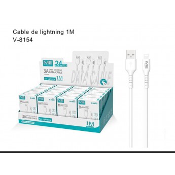 Cable de datos USB a Lightning 3A, 1, 24uni/caja