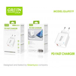 Cargador de pared PD+USB 30W