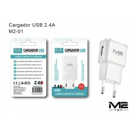 Cargador de móvil 2.4A, 1USB, 10uni/paque