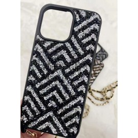 Funda brillantina+colgante 珠子闪粉挂绳 iPhone 12