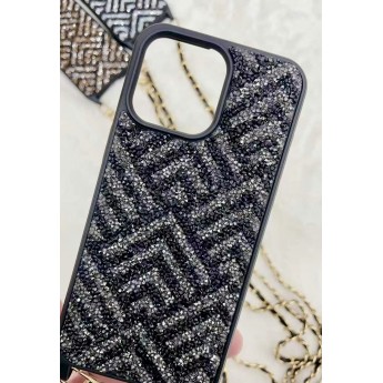 Funda brillantina+colgante 珠子闪粉挂绳 iPhone 14