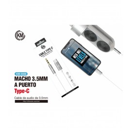 ADAPTADOR CABLE TYPE-C MACHO A MACHO JACK 3.5MM 3PIN