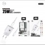 Cargador de pared 25W con cable Type-C a Lightning