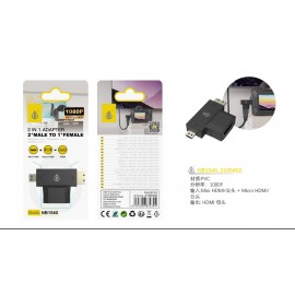 Adaptador 2 en 1 HDMI (hembra) a Mini HDMI