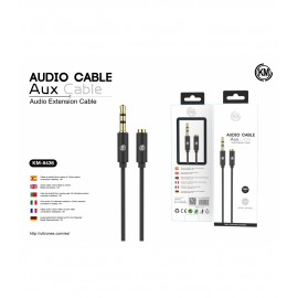 CABLE AUDIO JACK 3.5MM 3PIN MACHO A HEMBRA TPE