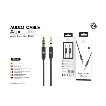 CABLE AUDIO JACK 3.5MM 3PIN MACHO A MACHO