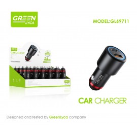 Cargador de coche sin cable, 18W+20W