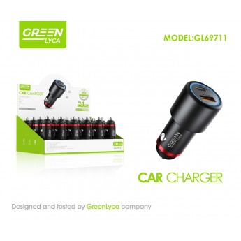 Cargador de coche sin cable, 18W+20W