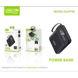 Power Bank 5000mAh, 2.4A, 3 uni/paq